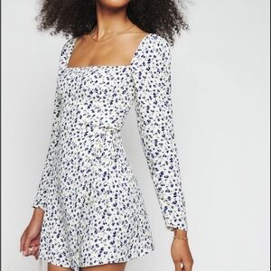 Reformation Rosalie Dress Size 0 (Color: Mykonos) NWT